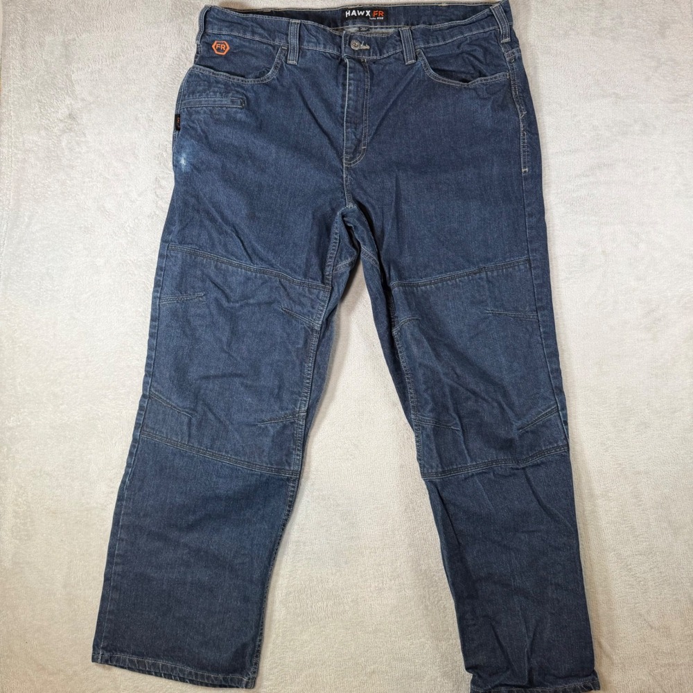 Hawx FR Work Gear Mens 40x32 Flame Resistant Denim Jeans CAT 2 NFPA‎ 2112 Blue